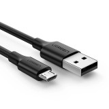 Laidas USB - micro USB (K-K) 0.25m 3A Ugreen US289 juodas (black)